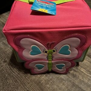 Pink Butterfly Lunch Bag